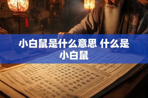 小白鼠是什么意思 什么是小白鼠