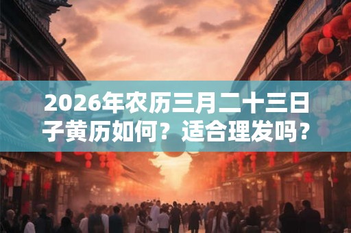 2026年农历三月二十三日子黄历如何？适合理发吗？