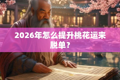 2026年怎么提升桃花运来脱单？