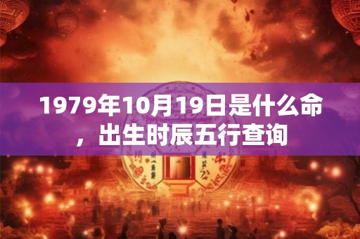 1979年10月19日是什么命，出生时辰五行查询