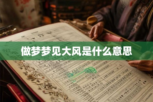 做梦梦见大风是什么意思