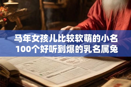 马年女孩儿比较软萌的小名 100个好听到爆的乳名属兔