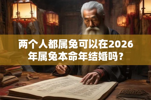 两个人都属兔可以在2026年属兔本命年结婚吗？