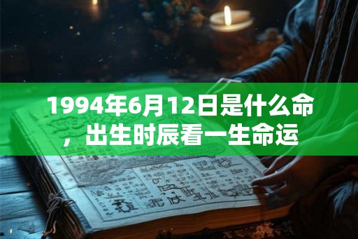 1994年6月12日是什么命,出生时辰看一生命运 1994年6月12日是什么命,出生时辰看一生命运