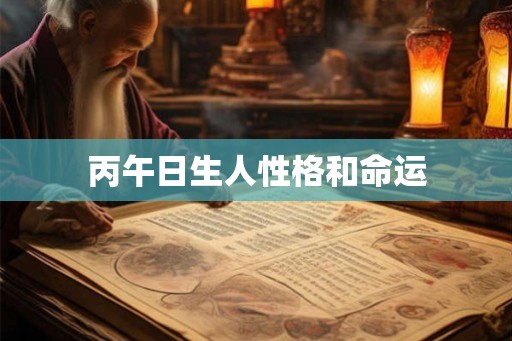 丙午日生人性格和命运