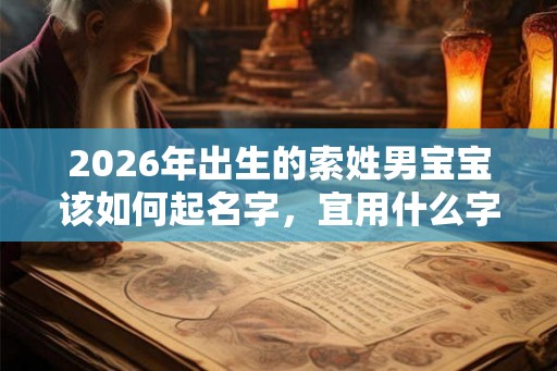 2026年出生的索姓男宝宝该如何起名字，宜用什么字。