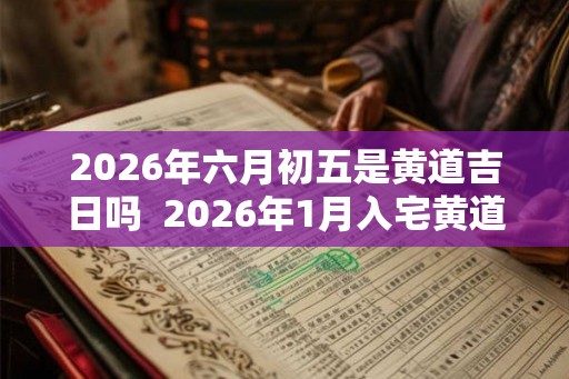 2026年六月初五是黄道吉日吗  2026年1月入宅黄道吉日