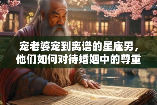 宠老婆宠到离谱的星座男,他们如何对待婚姻中的尊重? 宠老婆宠到离谱的星座男,他们如何对待婚姻中的尊重?