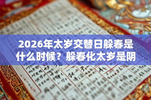 2026年太岁交替日躲春是什么时候？躲春化太岁是阴历还是阳历？
