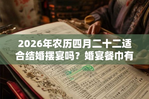 2026年农历四月二十二适合结婚摆宴吗？婚宴餐巾有哪些花型？