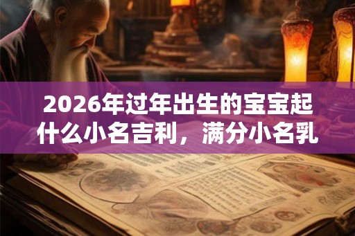 2026年过年出生的宝宝起什么小名吉利，满分小名乳名推荐