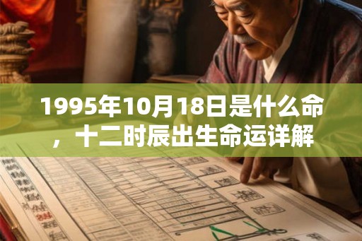 1995年10月18日是什么命,十二时辰出生命运详解 1995年10月18日是什么命,十二时辰出生命运详解