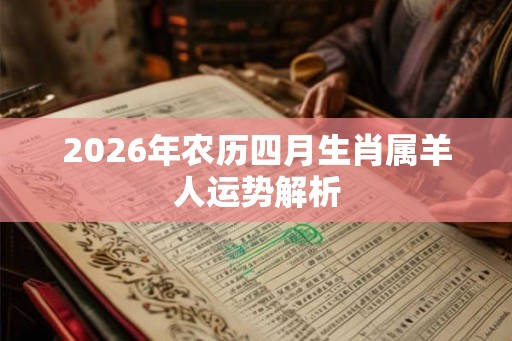 2026年农历四月生肖属羊人运势解析