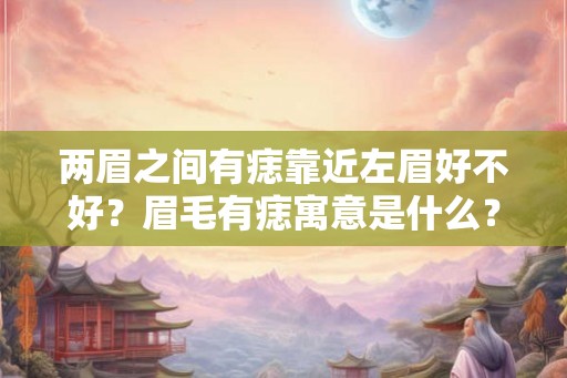 两眉之间有痣靠近左眉好不好？眉毛有痣寓意是什么？