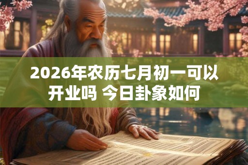 2026年农历七月初一可以开业吗 今日卦象如何