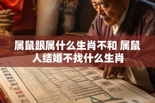 属鼠跟属什么生肖不和 属鼠人结婚不找什么生肖