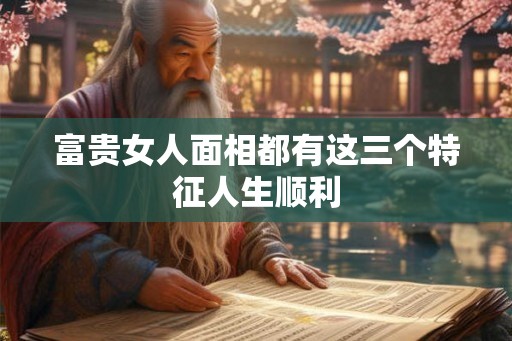 富贵女人面相都有这三个特征人生顺利 富贵女人面相都有这三个特征人生顺利