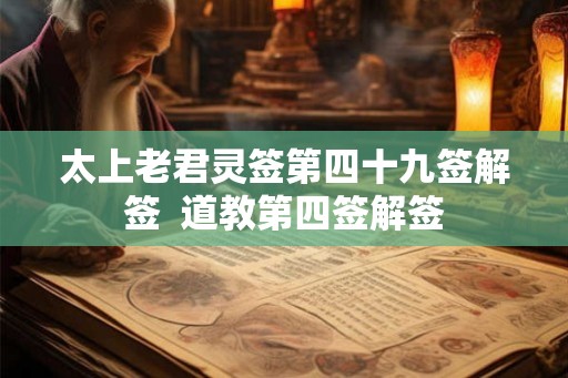 太上老君灵签第四十九签解签  道教第四签解签