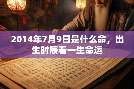 2014年7月9日是什么命，出生时辰看一生命运