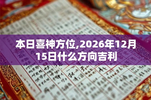 本日喜神方位,2026年12月15日什么方向吉利 本日喜神方位,2026年12月15日什么方向吉利