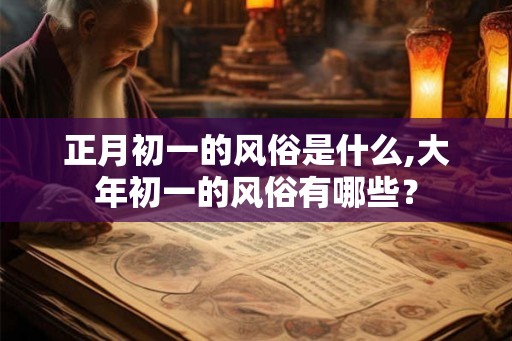 正月初一的风俗是什么,大年初一的风俗有哪些？