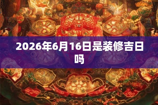2026年6月16日是装修吉日吗 2026年6月16日是装修吉日吗