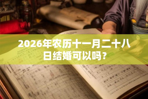 2026年农历十一月二十八日结婚可以吗？