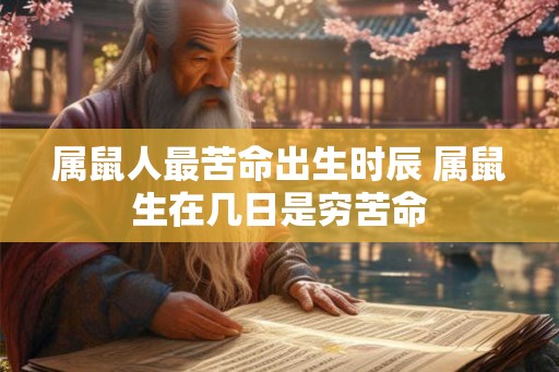 属鼠人最苦命出生时辰 属鼠生在几日是穷苦命