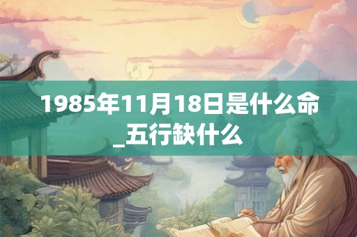 1985年11月18日是什么命_五行缺什么