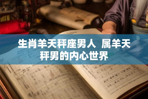 生肖羊天秤座男人  属羊天秤男的内心世界