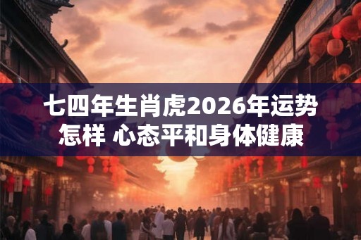 七四年生肖虎2026年运势怎样 心态平和身体健康