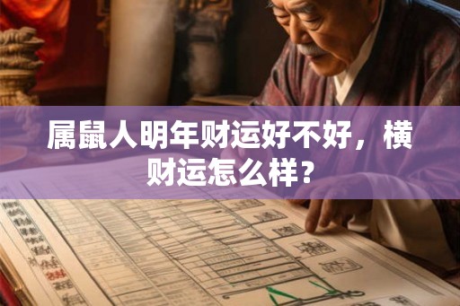 属鼠人明年财运好不好，横财运怎么样？