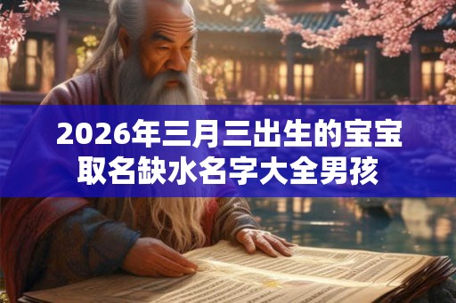 2026年三月三出生的宝宝取名缺水名字大全男孩