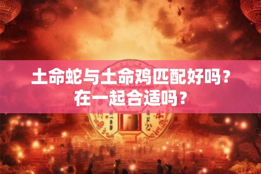 土命蛇与土命鸡匹配好吗？在一起合适吗？