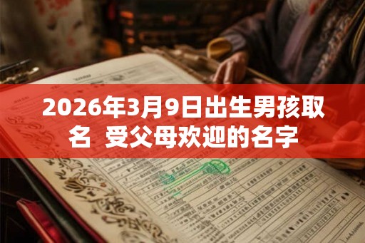 2026年3月9日出生男孩取名 受父母欢迎的名字 2026年3月9日出生男孩取名 受父母欢迎的名字