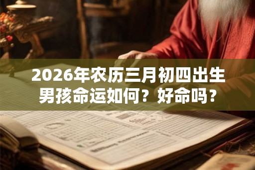 2026年农历三月初四出生男孩命运如何?好命吗? 2026年农历三月初四出生男孩命运如何?好命吗?