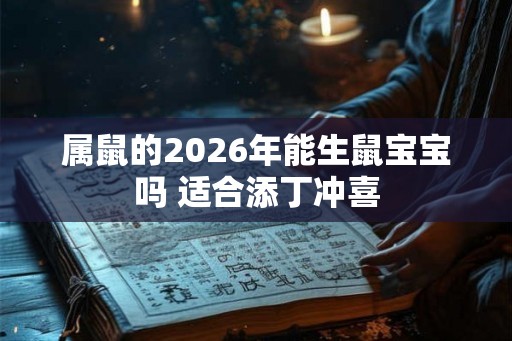 属鼠的2026年能生鼠宝宝吗 适合添丁冲喜