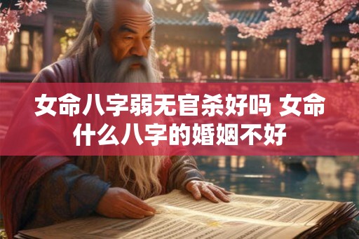 女命八字弱无官杀好吗 女命什么八字的婚姻不好