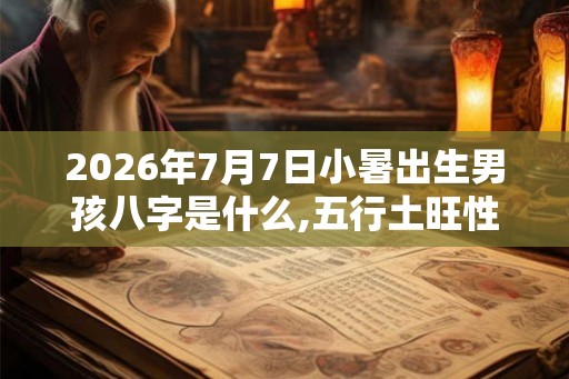 2026年7月7日小暑出生男孩八字是什么,五行土旺性格好