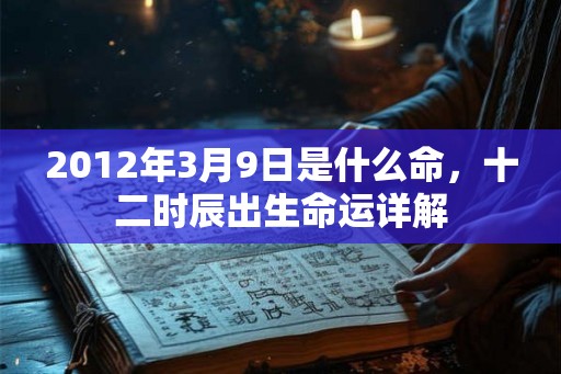 2012年3月9日是什么命，十二时辰出生命运详解