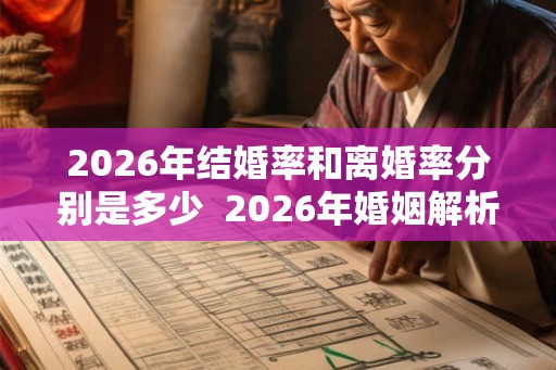 2026年结婚率和离婚率分别是多少  2026年婚姻解析报告