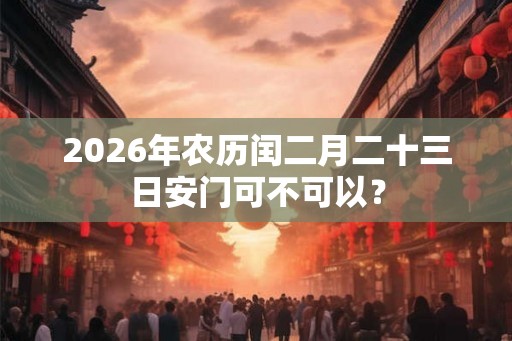 2026年农历闰二月二十三日安门可不可以? 2026年农历闰二月二十三日安门可不可以?