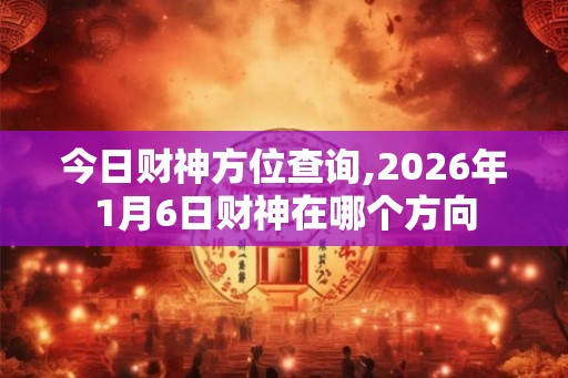 今日财神方位查询,2026年1月6日财神在哪个方向 今日财神方位查询,2026年1月6日财神在哪个方向