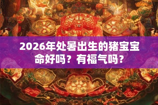 2026年处暑出生的猪宝宝命好吗？有福气吗？