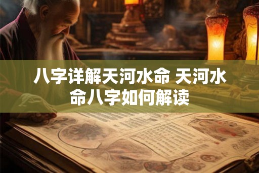八字详解天河水命 天河水命八字如何解读