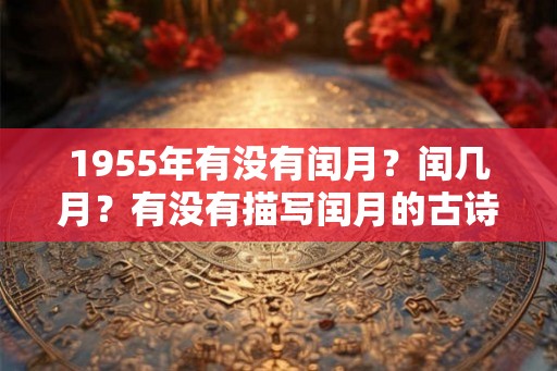 1955年有没有闰月?闰几月?有没有描写闰月的古诗? 1955年有没有闰月?闰几月?有没有描写闰月的古诗?