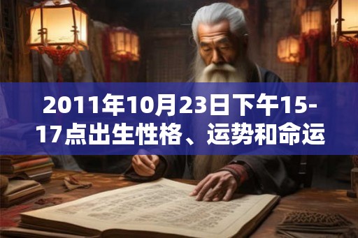2011年10月23日下午15-17点出生性格、运势和命运