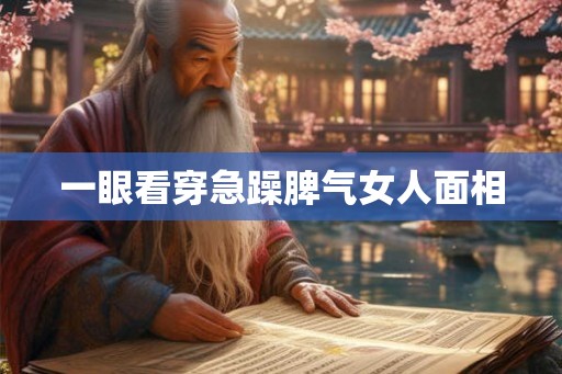 一眼看穿急躁脾气女人面相