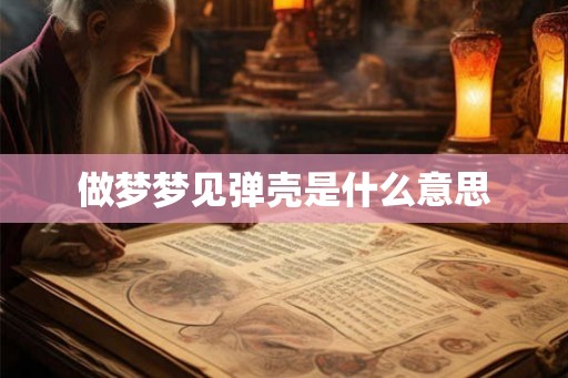 做梦梦见弹壳是什么意思
