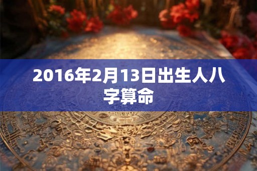 2016年2月13日出生人八字算命 2016年2月13日出生人八字算命